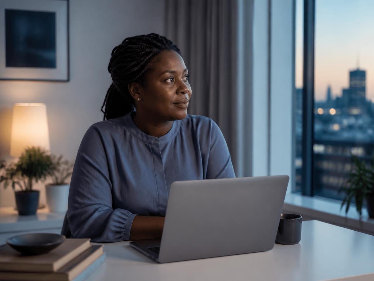 Owner abroad checking her property records